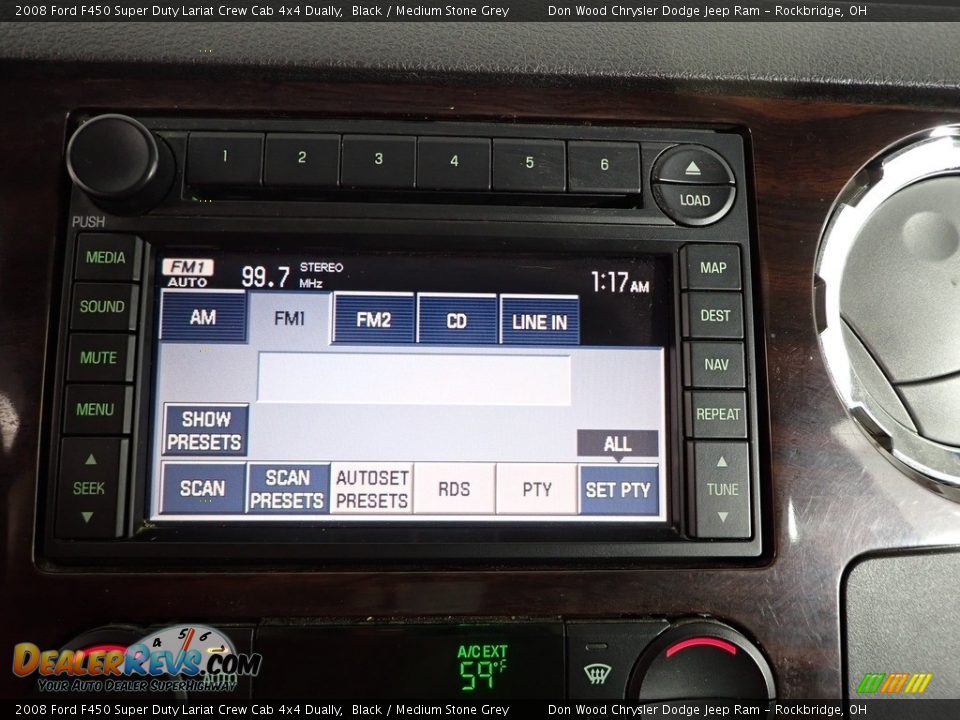 2008 Ford F450 Super Duty Lariat Crew Cab 4x4 Dually Black / Medium Stone Grey Photo #3