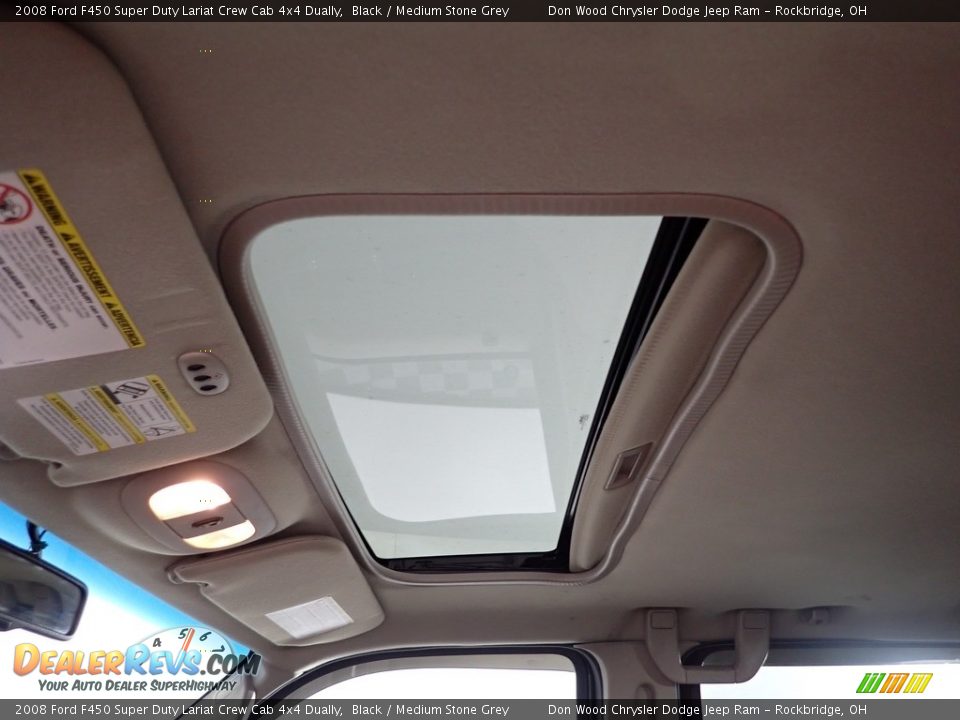 2008 Ford F450 Super Duty Lariat Crew Cab 4x4 Dually Black / Medium Stone Grey Photo #4