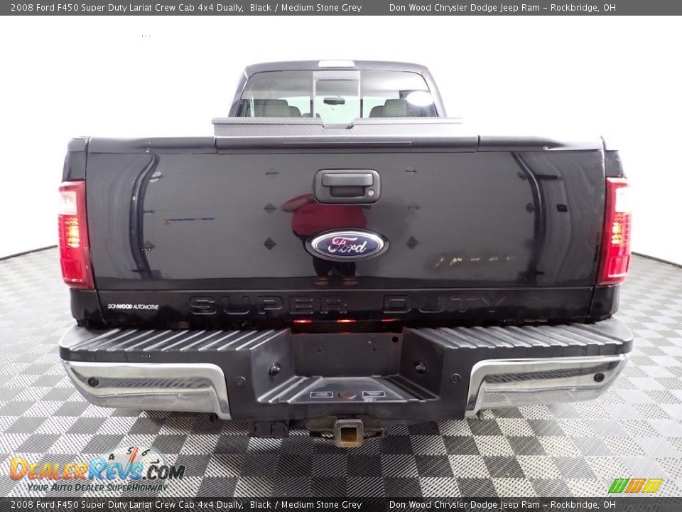 2008 Ford F450 Super Duty Lariat Crew Cab 4x4 Dually Black / Medium Stone Grey Photo #8