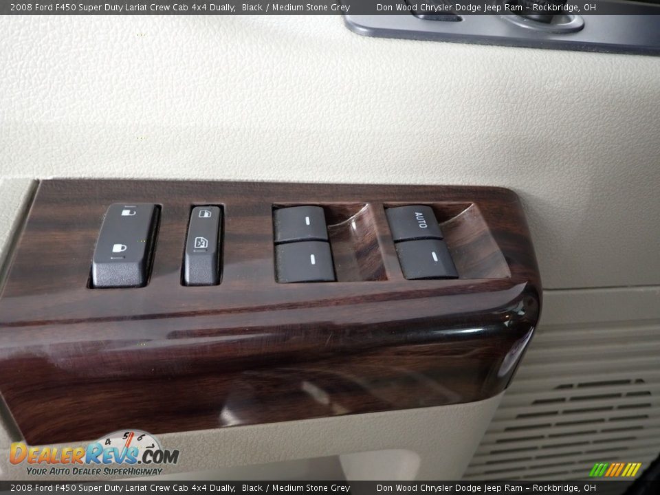 2008 Ford F450 Super Duty Lariat Crew Cab 4x4 Dually Black / Medium Stone Grey Photo #11