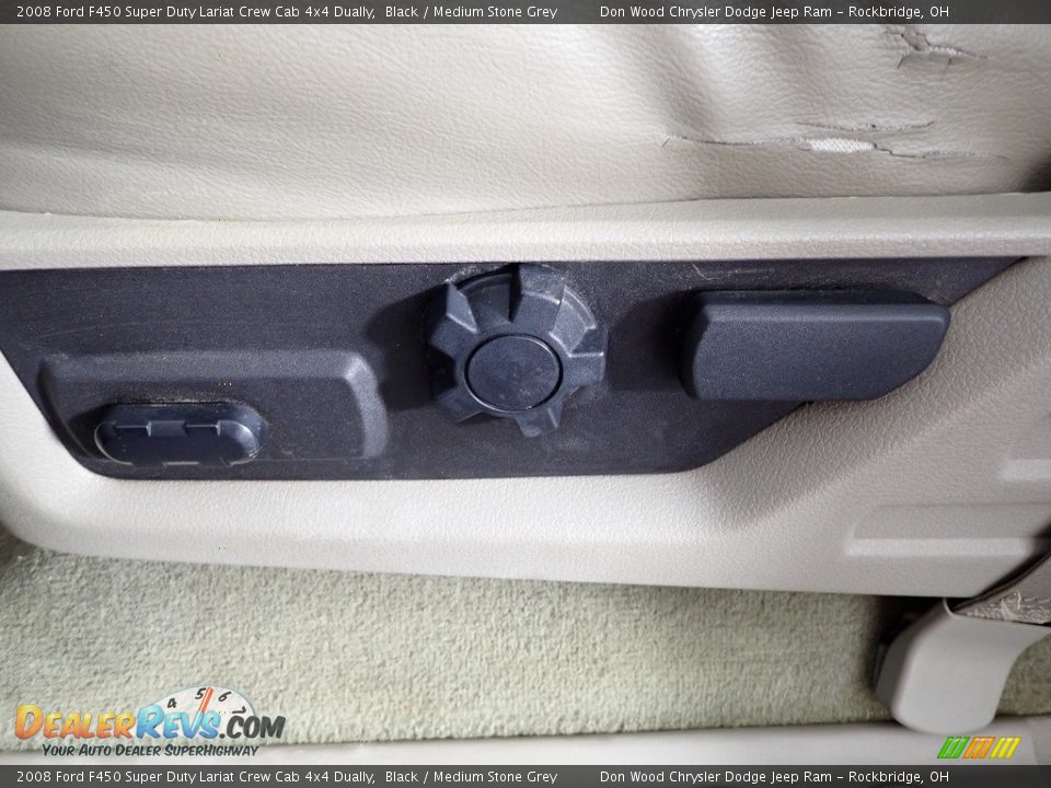 2008 Ford F450 Super Duty Lariat Crew Cab 4x4 Dually Black / Medium Stone Grey Photo #12