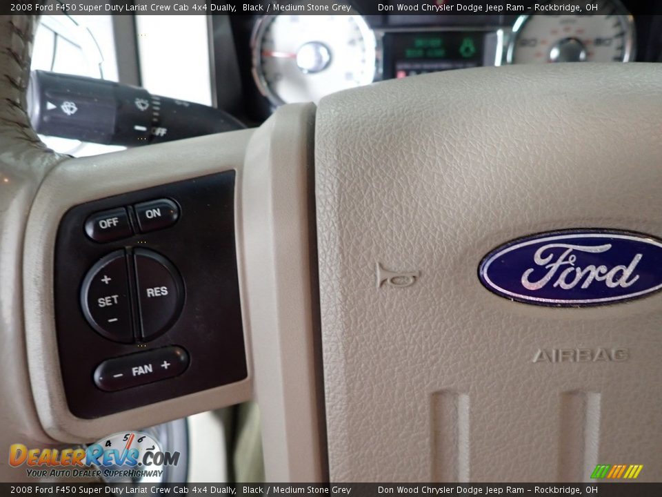 2008 Ford F450 Super Duty Lariat Crew Cab 4x4 Dually Black / Medium Stone Grey Photo #15