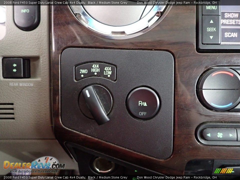 2008 Ford F450 Super Duty Lariat Crew Cab 4x4 Dually Black / Medium Stone Grey Photo #18