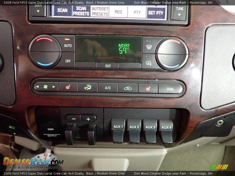 2008 Ford F450 Super Duty Lariat Crew Cab 4x4 Dually Black / Medium Stone Grey Photo #19