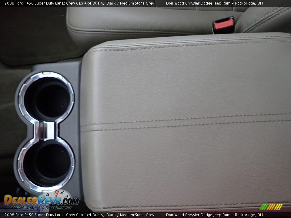 2008 Ford F450 Super Duty Lariat Crew Cab 4x4 Dually Black / Medium Stone Grey Photo #20