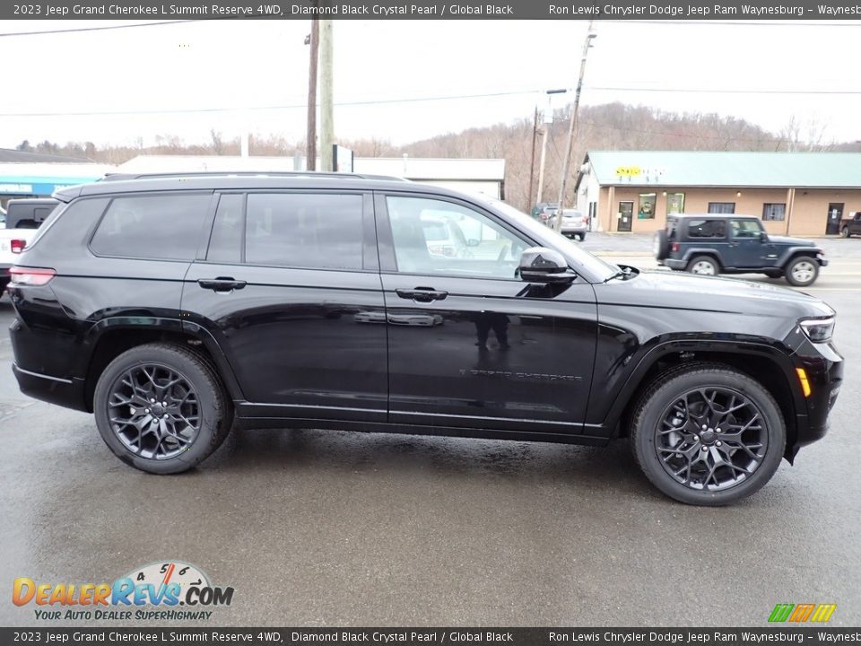 2023 Jeep Grand Cherokee L Summit Reserve 4WD Diamond Black Crystal Pearl / Global Black Photo #7