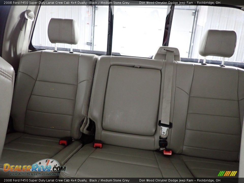 2008 Ford F450 Super Duty Lariat Crew Cab 4x4 Dually Black / Medium Stone Grey Photo #21