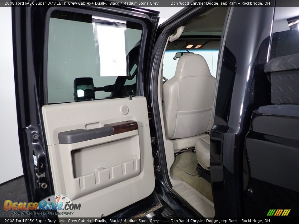 2008 Ford F450 Super Duty Lariat Crew Cab 4x4 Dually Black / Medium Stone Grey Photo #22