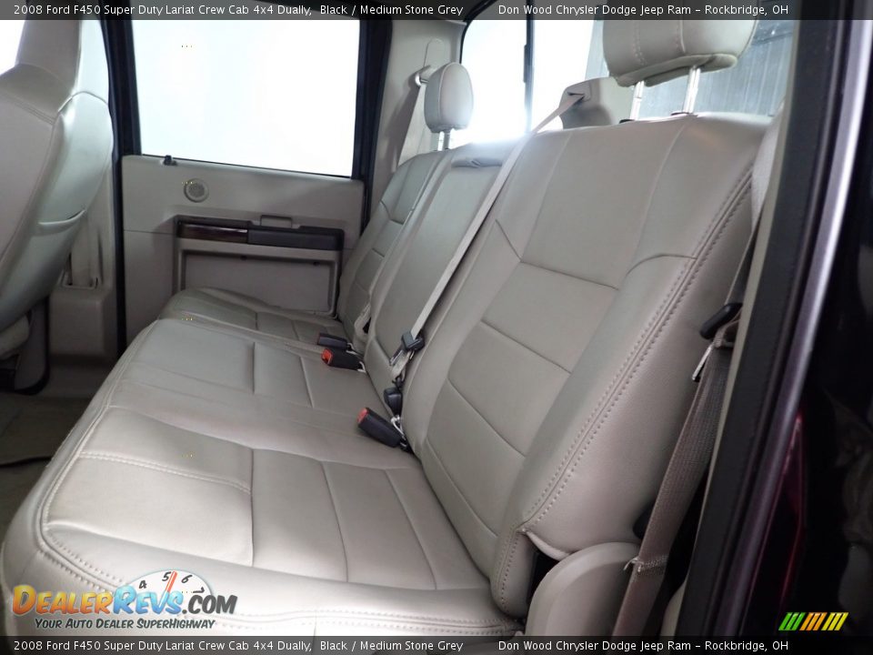 2008 Ford F450 Super Duty Lariat Crew Cab 4x4 Dually Black / Medium Stone Grey Photo #23