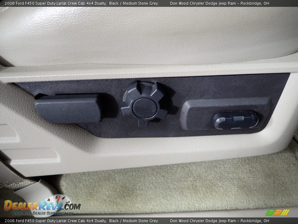 2008 Ford F450 Super Duty Lariat Crew Cab 4x4 Dually Black / Medium Stone Grey Photo #27