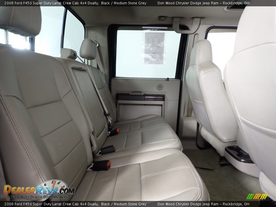 2008 Ford F450 Super Duty Lariat Crew Cab 4x4 Dually Black / Medium Stone Grey Photo #29