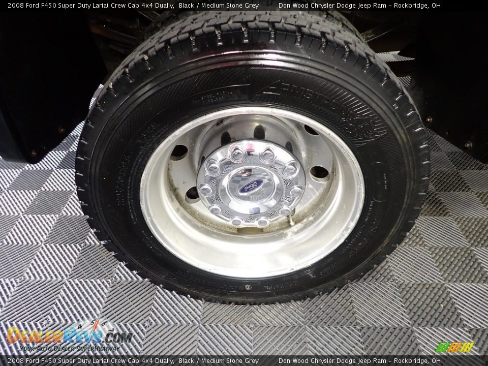 2008 Ford F450 Super Duty Lariat Crew Cab 4x4 Dually Black / Medium Stone Grey Photo #30