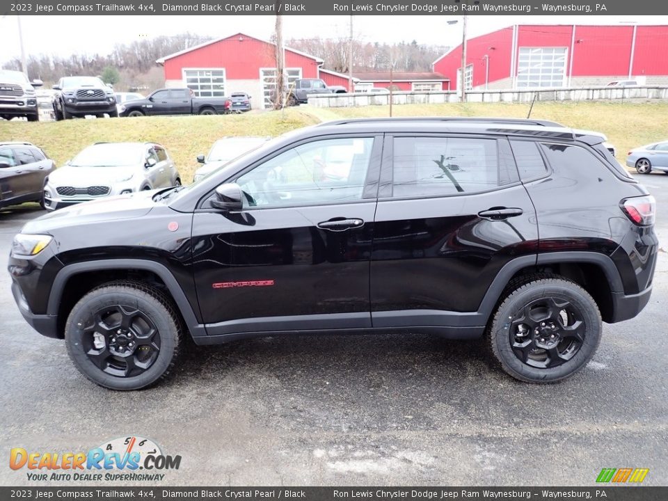 Diamond Black Crystal Pearl 2023 Jeep Compass Trailhawk 4x4 Photo #2