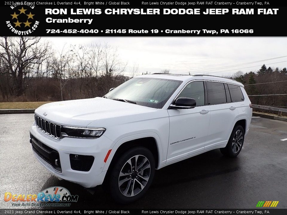 2023 Jeep Grand Cherokee L Overland 4x4 Bright White / Global Black Photo #1