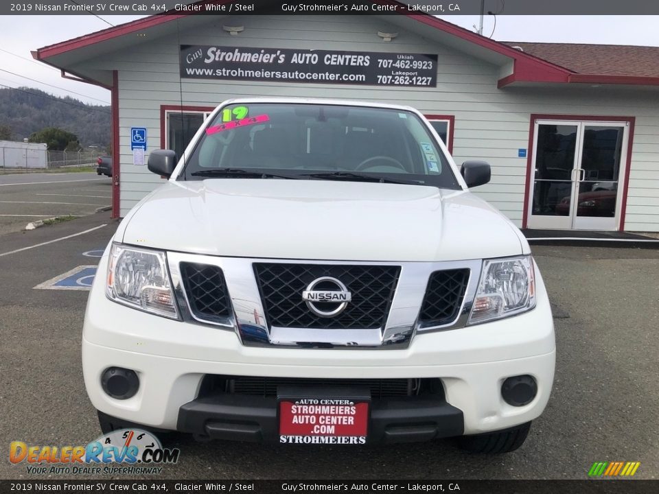 2019 Nissan Frontier SV Crew Cab 4x4 Glacier White / Steel Photo #2