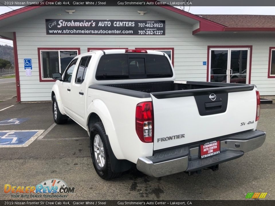 2019 Nissan Frontier SV Crew Cab 4x4 Glacier White / Steel Photo #8