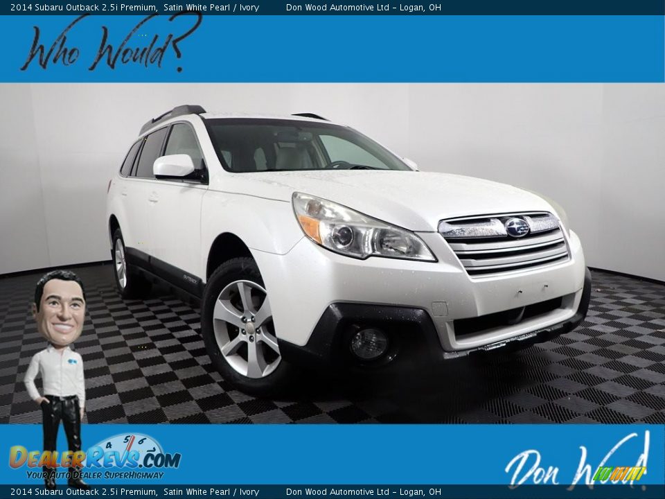 2014 Subaru Outback 2.5i Premium Satin White Pearl / Ivory Photo #1
