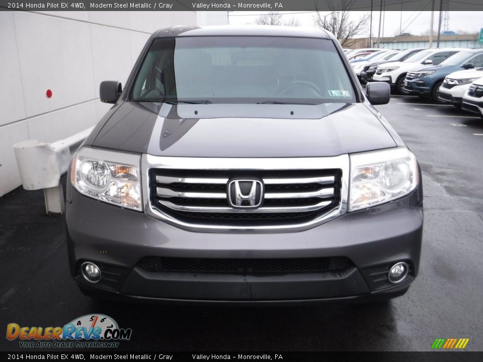 2014 Honda Pilot EX 4WD Modern Steel Metallic / Gray Photo #3