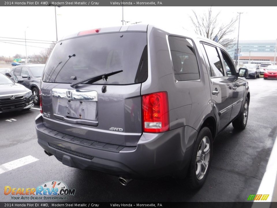 2014 Honda Pilot EX 4WD Modern Steel Metallic / Gray Photo #6