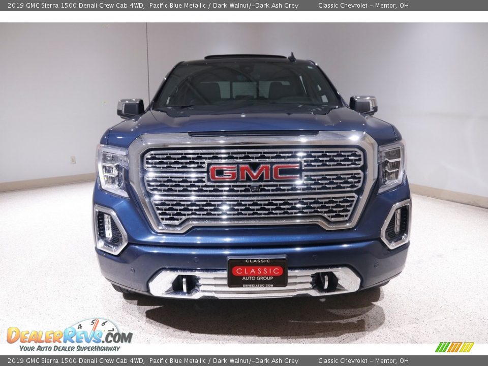 2019 GMC Sierra 1500 Denali Crew Cab 4WD Pacific Blue Metallic / Dark Walnut/­Dark Ash Grey Photo #2