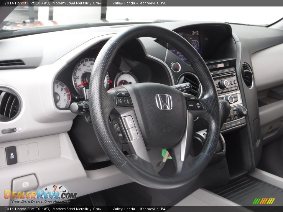2014 Honda Pilot EX 4WD Modern Steel Metallic / Gray Photo #10