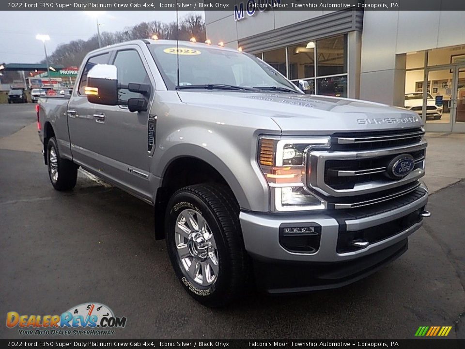 2022 Ford F350 Super Duty Platinum Crew Cab 4x4 Iconic Silver / Black Onyx Photo #9