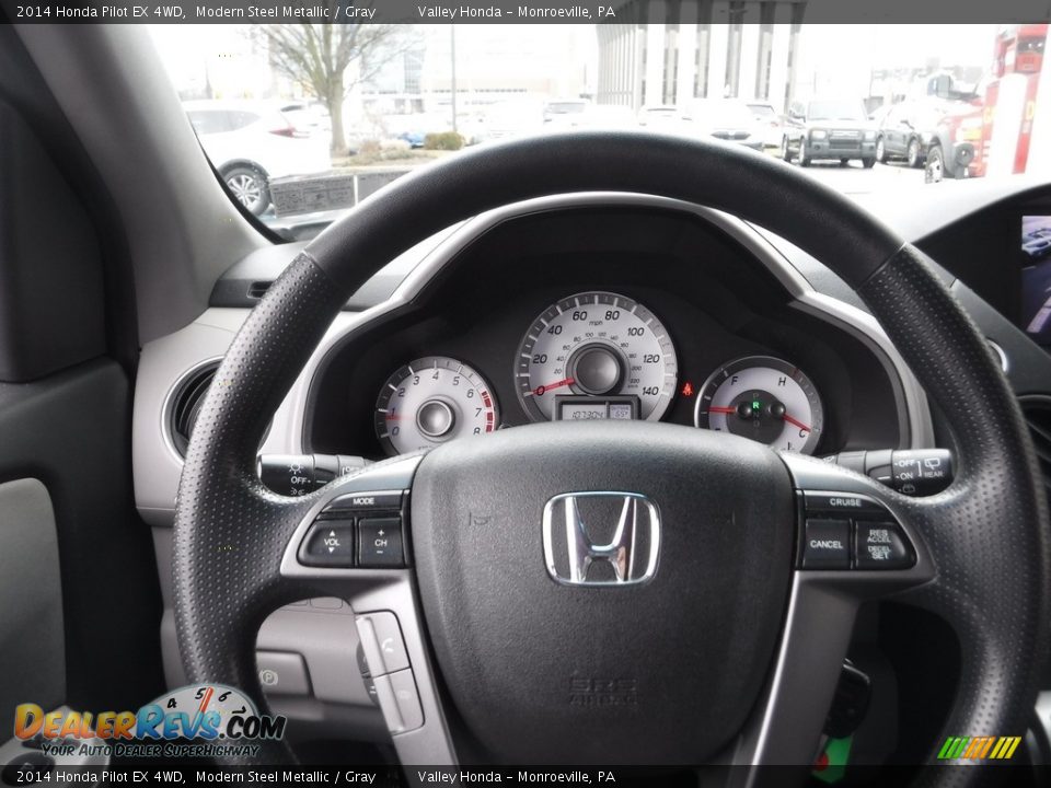 2014 Honda Pilot EX 4WD Modern Steel Metallic / Gray Photo #21