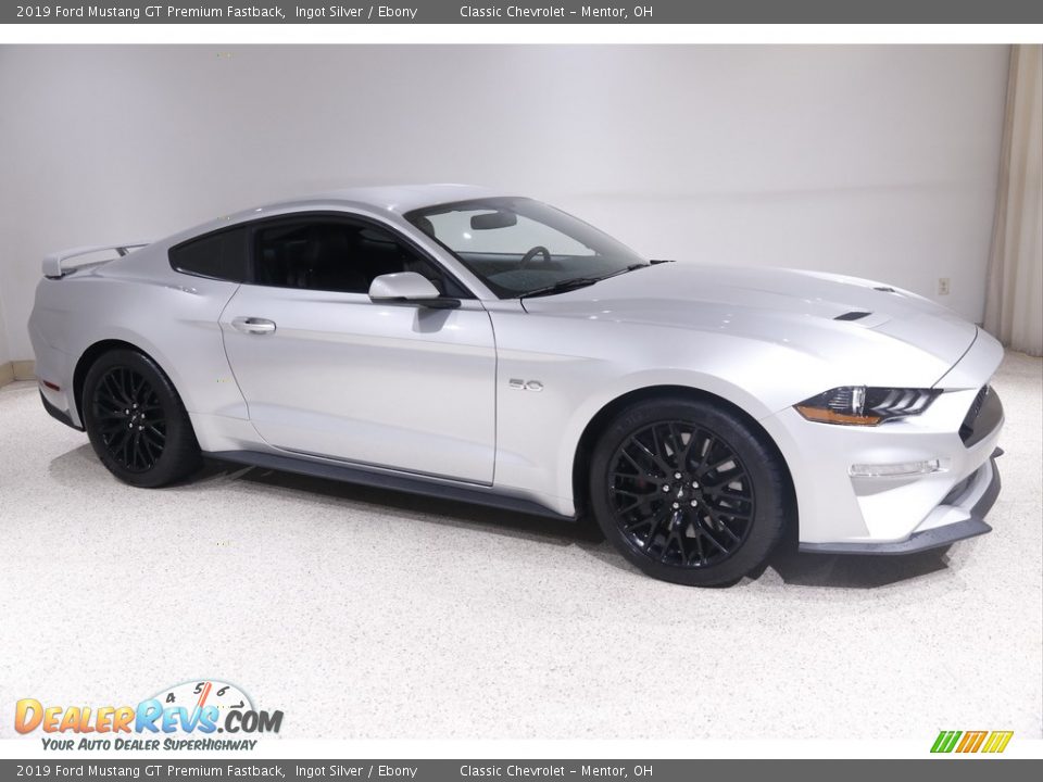 2019 Ford Mustang GT Premium Fastback Ingot Silver / Ebony Photo #1