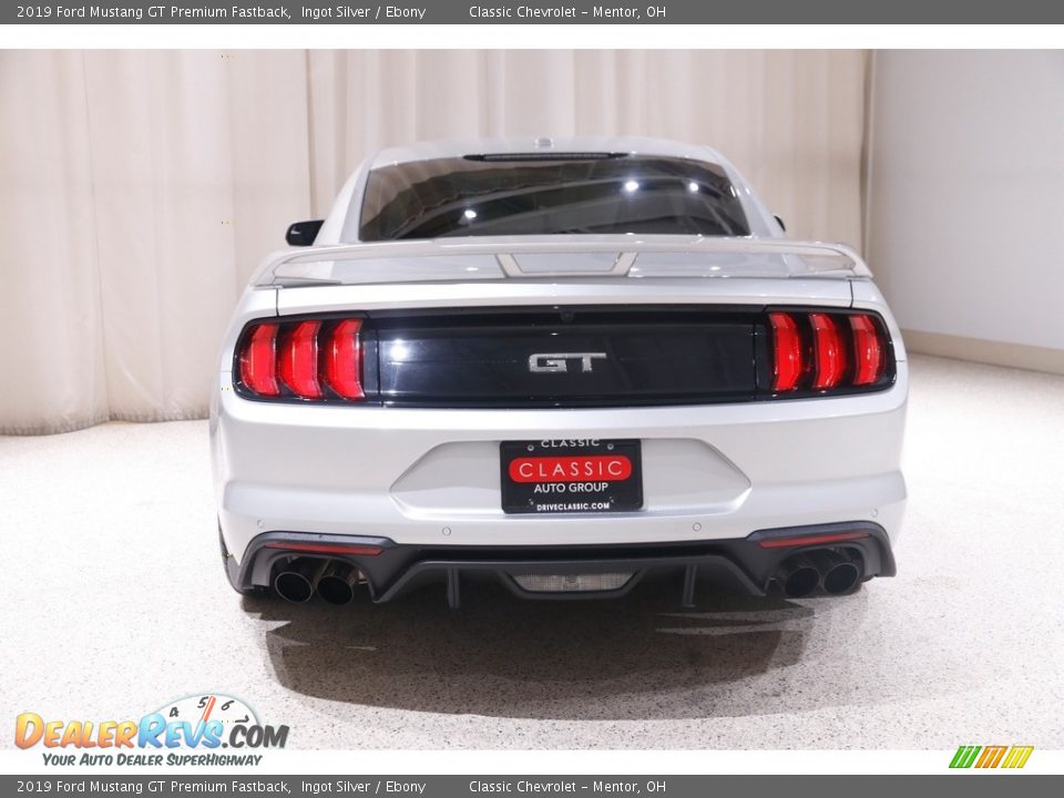 2019 Ford Mustang GT Premium Fastback Ingot Silver / Ebony Photo #20