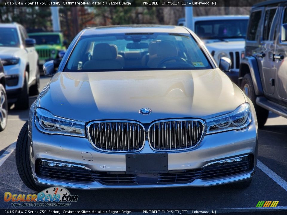 2016 BMW 7 Series 750i Sedan Cashmere Silver Metallic / Zagora Beige Photo #2