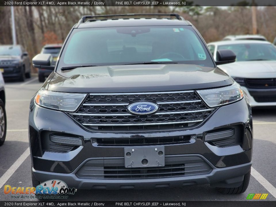 2020 Ford Explorer XLT 4WD Agate Black Metallic / Ebony Photo #2