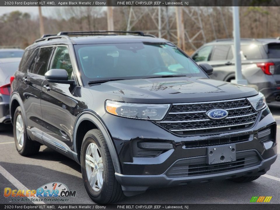 2020 Ford Explorer XLT 4WD Agate Black Metallic / Ebony Photo #3