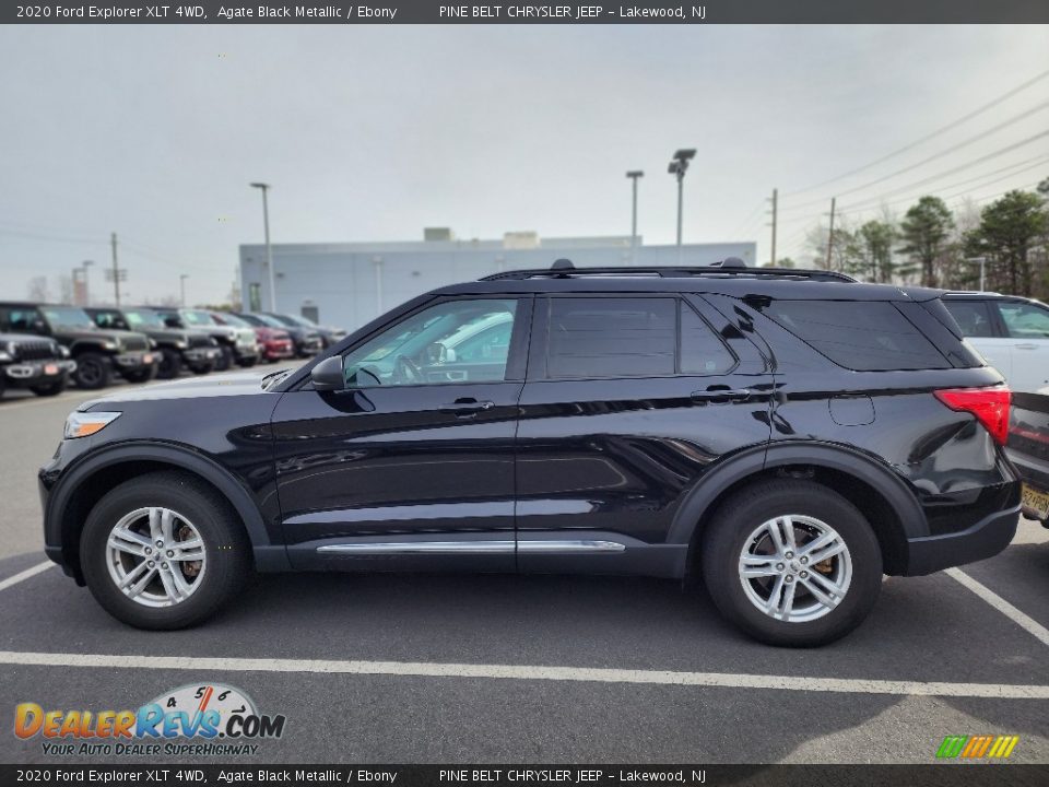 2020 Ford Explorer XLT 4WD Agate Black Metallic / Ebony Photo #7