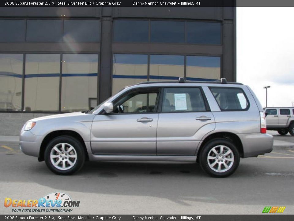 2008 Subaru Forester 2.5 X Steel Silver Metallic / Graphite Gray Photo #1