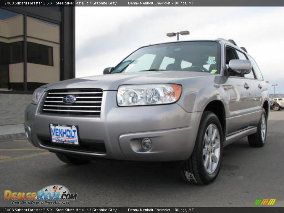 2008 Subaru Forester 2.5 X Steel Silver Metallic / Graphite Gray Photo #2