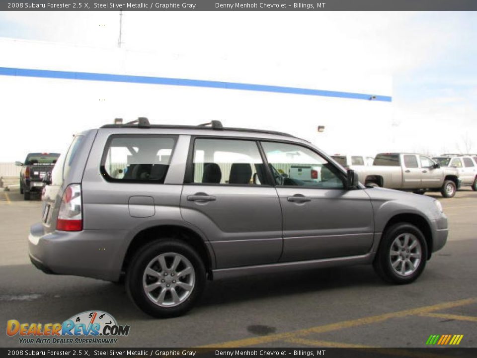 2008 Subaru Forester 2.5 X Steel Silver Metallic / Graphite Gray Photo #4