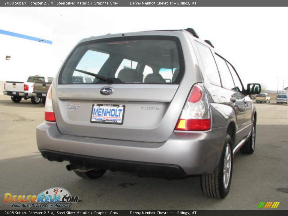 2008 Subaru Forester 2.5 X Steel Silver Metallic / Graphite Gray Photo #5