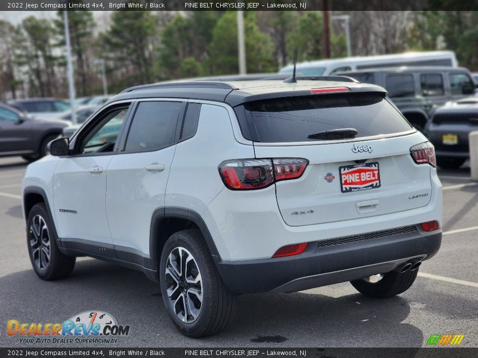 2022 Jeep Compass Limited 4x4 Bright White / Black Photo #4