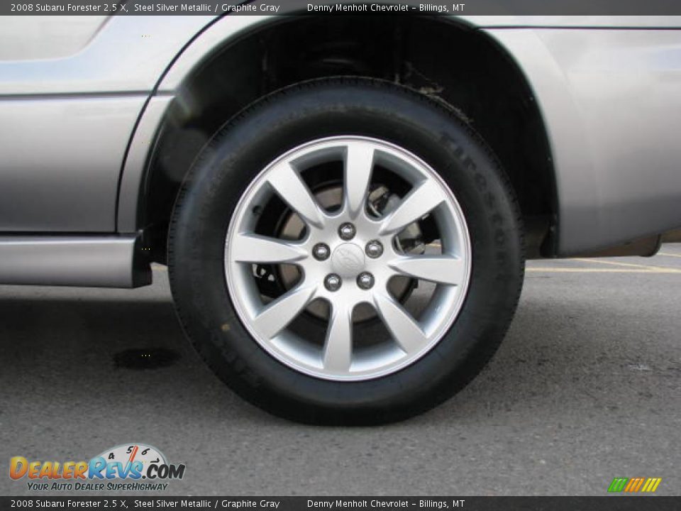 2008 Subaru Forester 2.5 X Steel Silver Metallic / Graphite Gray Photo #6