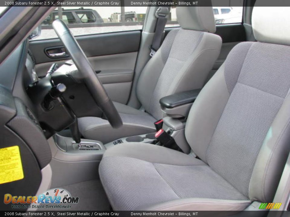 2008 Subaru Forester 2.5 X Steel Silver Metallic / Graphite Gray Photo #9