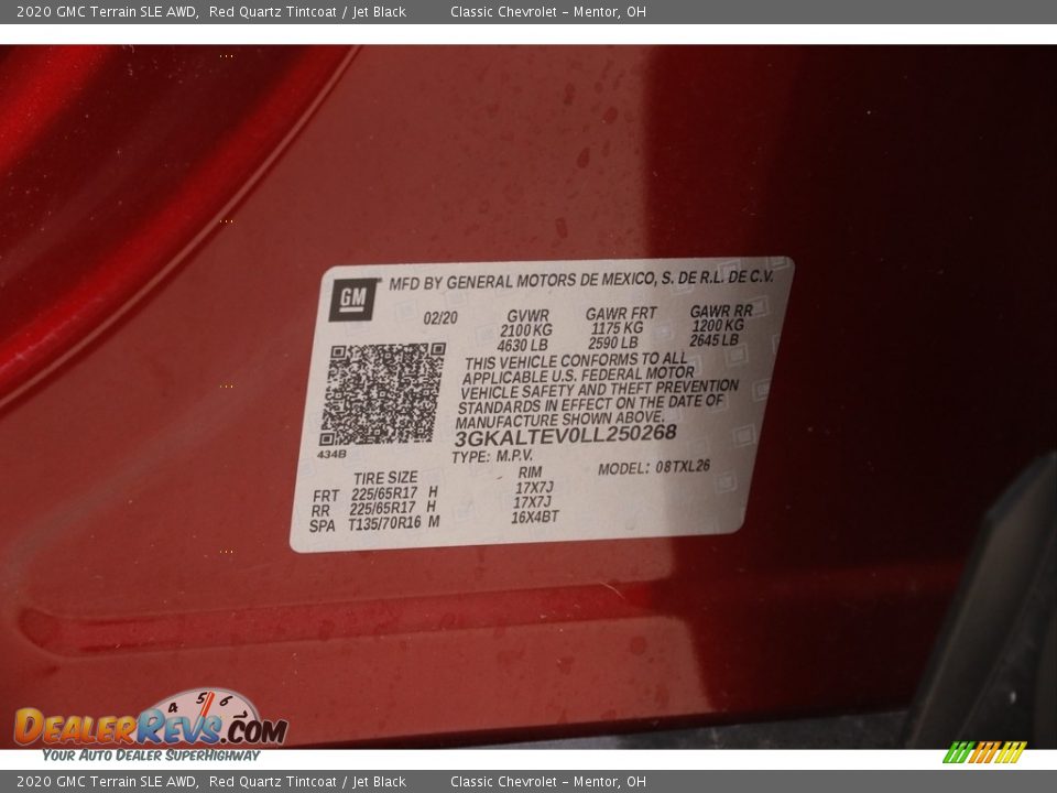 2020 GMC Terrain SLE AWD Red Quartz Tintcoat / Jet Black Photo #21