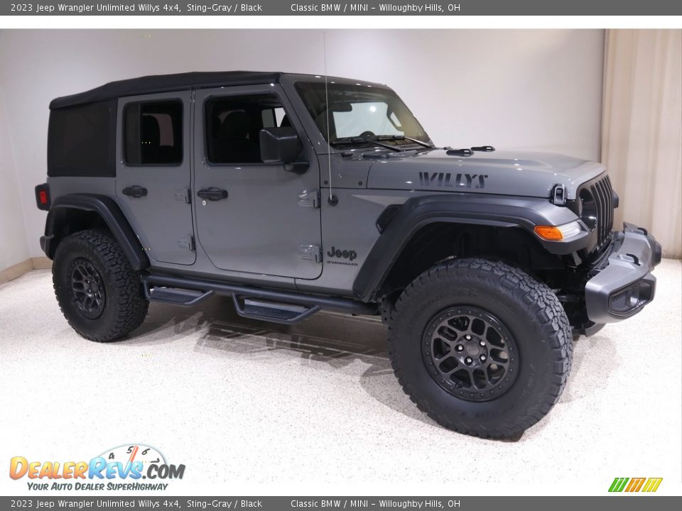 2023 Jeep Wrangler Unlimited Willys 4x4 Sting-Gray / Black Photo #1
