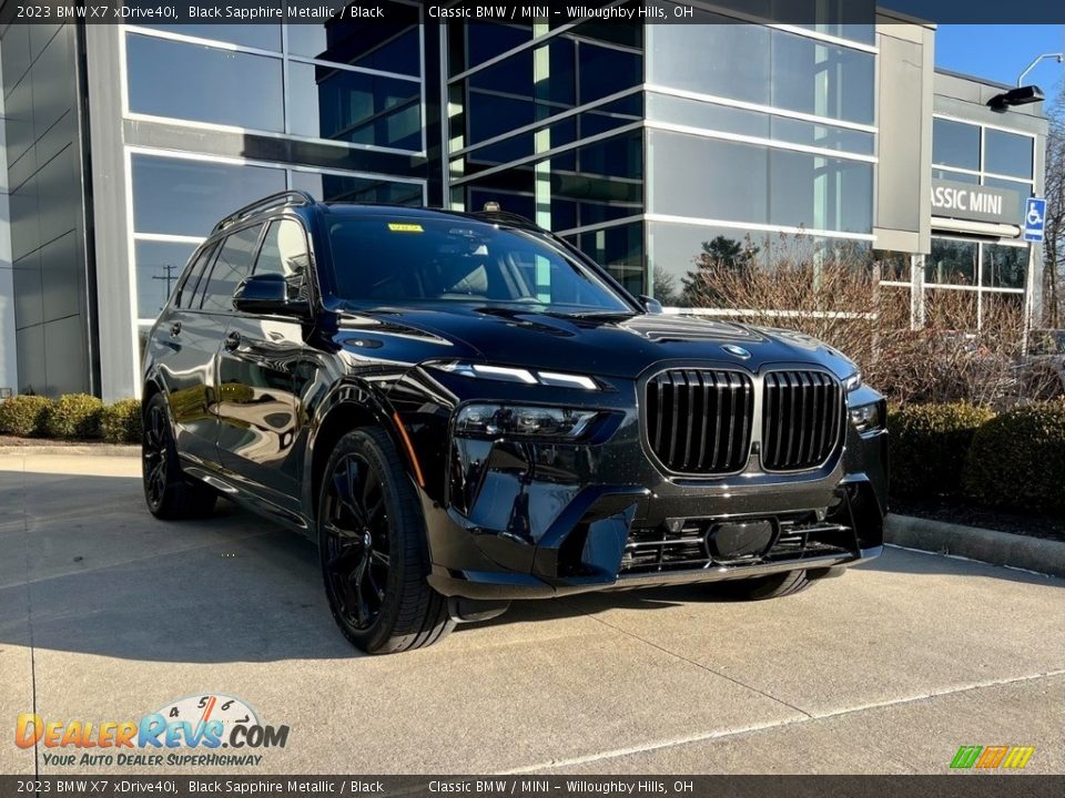 2023 BMW X7 xDrive40i Black Sapphire Metallic / Black Photo #1