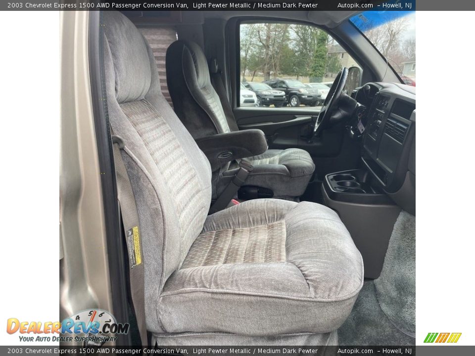 Front Seat of 2003 Chevrolet Express 1500 AWD Passenger Conversion Van Photo #15