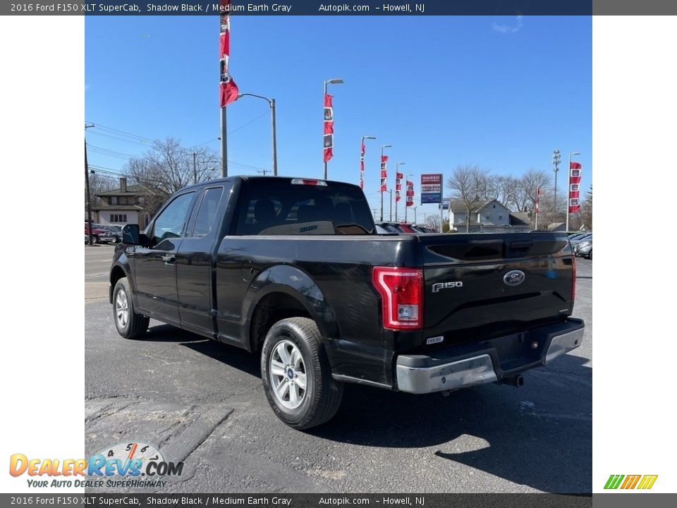 2016 Ford F150 XLT SuperCab Shadow Black / Medium Earth Gray Photo #3