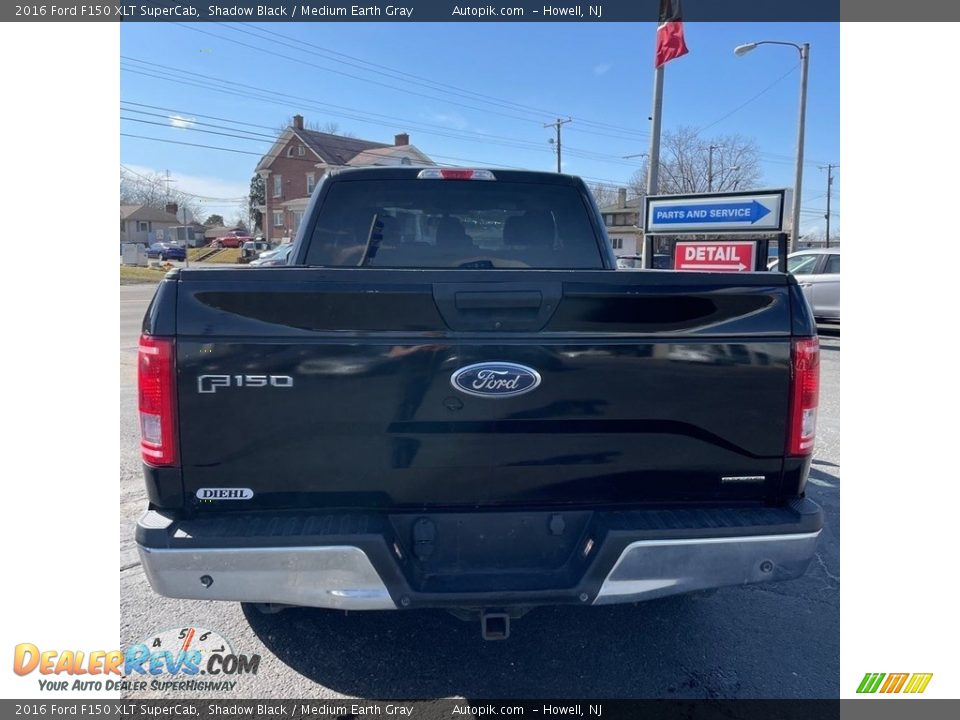 2016 Ford F150 XLT SuperCab Shadow Black / Medium Earth Gray Photo #4