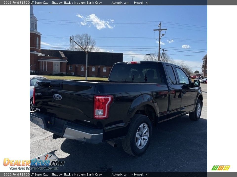 2016 Ford F150 XLT SuperCab Shadow Black / Medium Earth Gray Photo #5