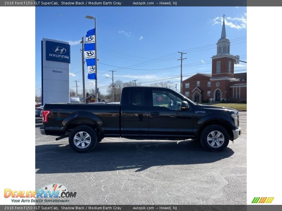 2016 Ford F150 XLT SuperCab Shadow Black / Medium Earth Gray Photo #6