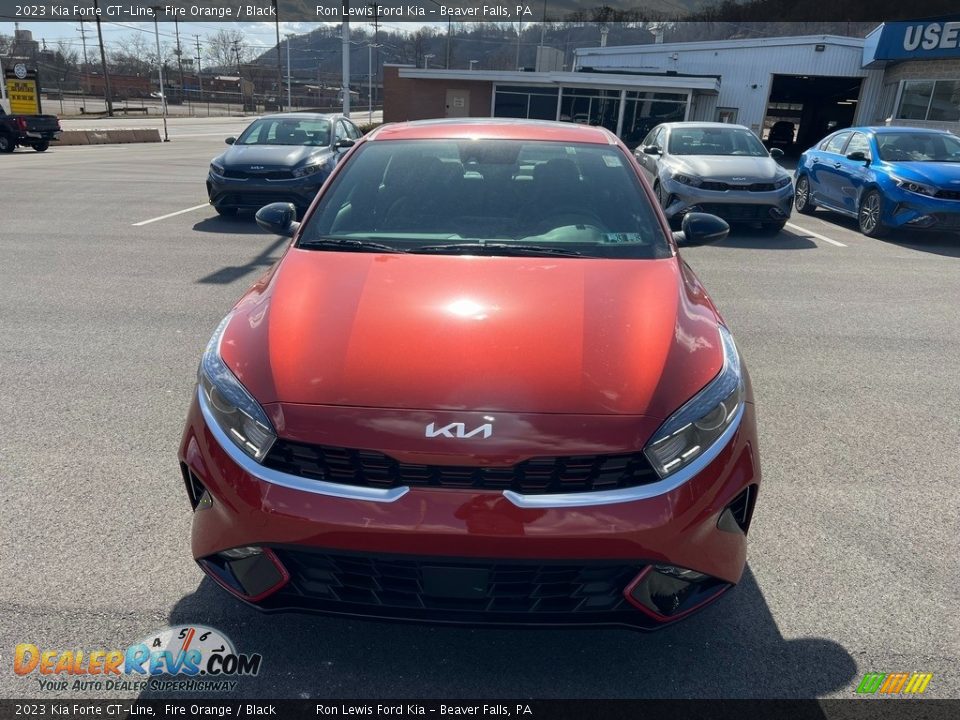 2023 Kia Forte GT-Line Fire Orange / Black Photo #3