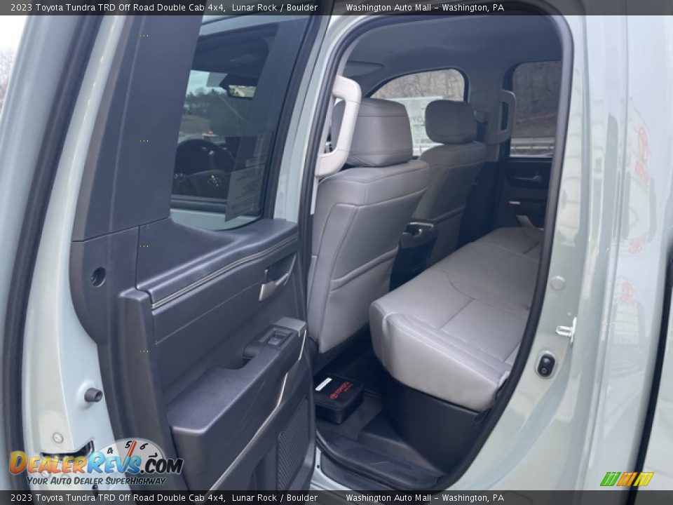 Rear Seat of 2023 Toyota Tundra TRD Off Road Double Cab 4x4 Photo #24